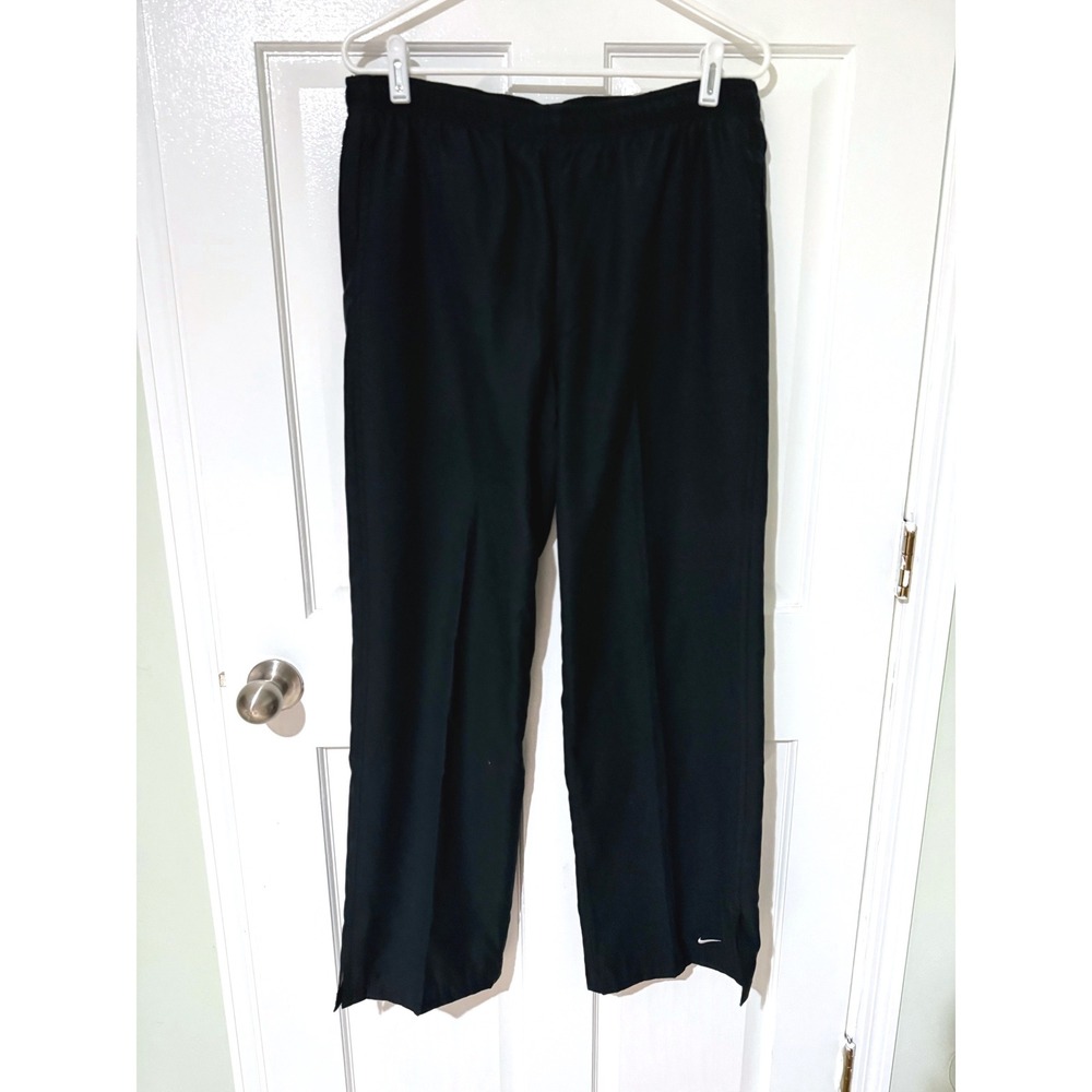 Nike Womens Black Straight Leg Athletic Track Pants Size Medium RN 56323